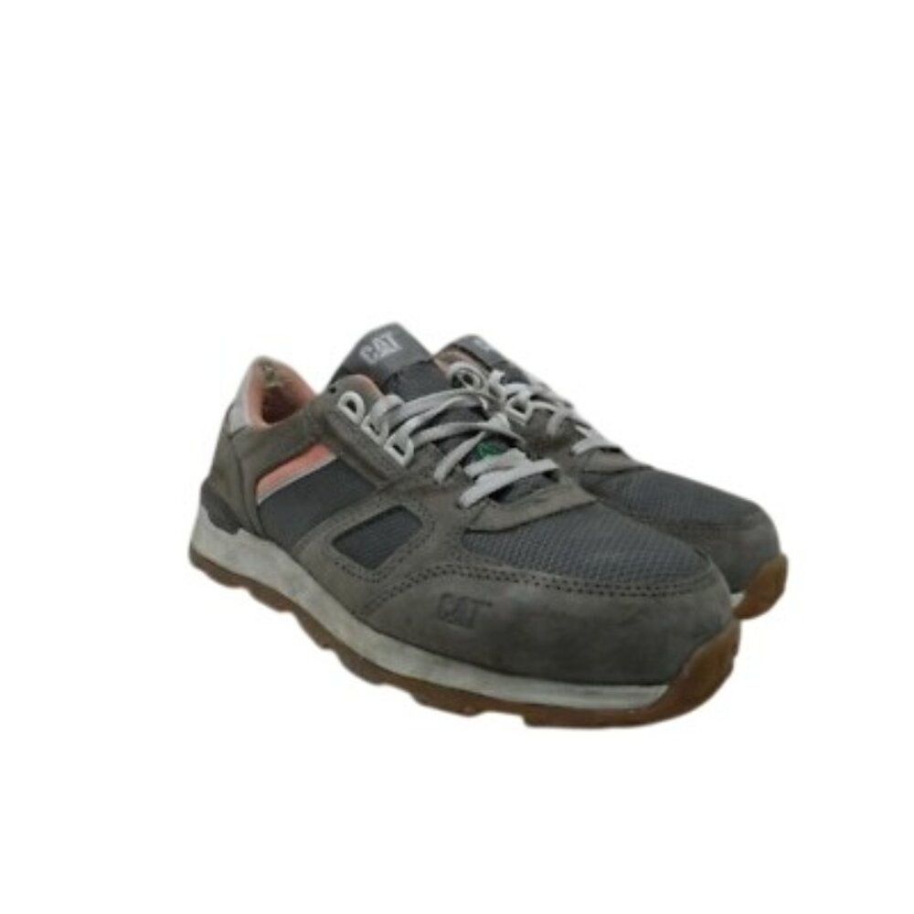 CATERPILLAR CAT Women's Woodward Steel Toe Steel Plate Work Shoes Grey 7.5M